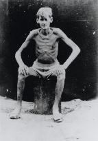 Allied prisoner of war in a poor physical condition