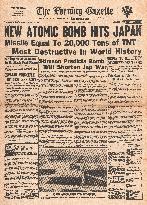 1945 Evening Gazette (USA) Atom Bomb Dropped On Hiroshima