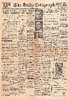 1945 Daily Telegraph Atom Bomb Dropped On Hiroshima