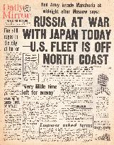1945 Daily Mirror Russia declare war on Japan