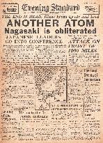 1945 Evening Standard (London) Atom bomb droped on Nagasaki