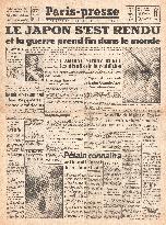 1945 Paris-presse World War Two ends and VJ Day