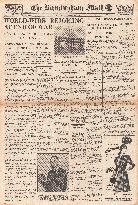 1945 Birmingham Mail World War Two ends and VJ Day