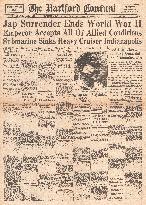 1945 Hartford Courant (USA) World War Two ends and VJ Day