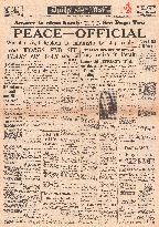 1945 Daily Mail World War Two ends and VJ Day