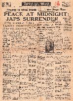 1945 Daily Mail World War Two ends and VJ Day