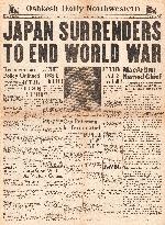 1945 Oshkosh Daily Northwestern World War Two ends and VJ Da