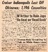 1945 Daily Mirror (New York) Sinking of the USS Indianapolis