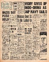 1941 Daily Mirror Marshal Petain Surrenders Indo- China to J