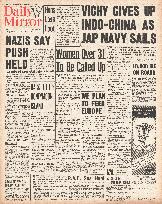 1941 Daily Mirror Marshal Petain Surrenders Indo- China to J