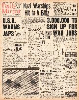 1941 Daily Mirror US Denounces Japan as Aggressor