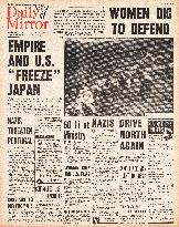 1941 Daily Mirror Britain and US Stop all trade with Japan