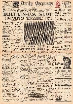 1941 Daily Express Britain and US Stop all trade with Japan