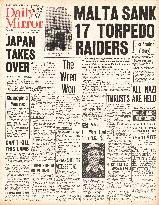1941 Daily Mirror E-Boats sunk after raid on Malta