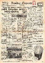 1941 Sunday Express Japanese invade Indo-China