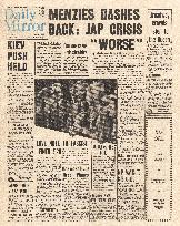 1941 Daily Mirror Australian PM calls Emergency Meeting