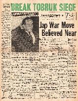 1941 New York Journal American Threat of Japanese War