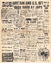 1941 Daily Herald Japan Attacks Pearl Harbour