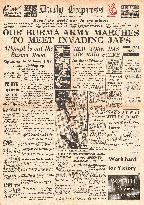 1941 Daily Express British Army march in Burma