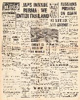 1941 Daily Herald Japanese Army Invade Burma