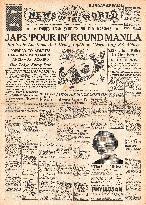 1941 News of the World Japanese Forces advance on Manilla