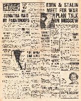 1941 Daily Herald Japanese Paratroopers invade Sumatra