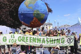 Climate change rally in Cornwall