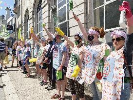Climate change rally in Cornwall