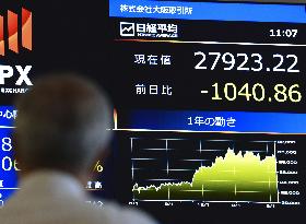 Tokyo stocks plunge