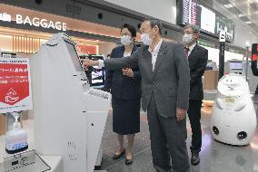 PM Suga inspects Japan's border control efforts