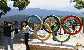 Olympic rings monument