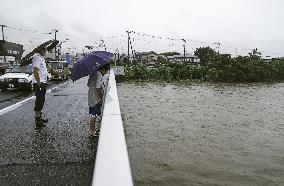 Heavy rain on Pacific coast of Japan