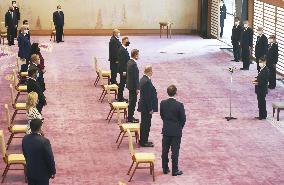 Japanese emperor meets with foreign dignitaries