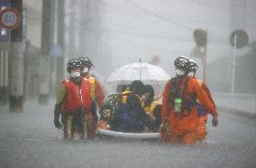Torrential rain in Japan
