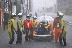Torrential rain in Japan