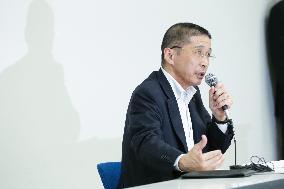 Hiroto Nishikawa, President and Chief Executive Officer of Nissan, at a press conference.