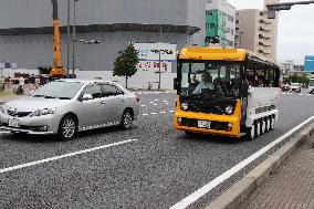 Automated driving demonstration operation in Oita City (right)