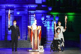 Flame-gathering ceremony for Tokyo Paralympics