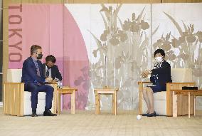 Tokyo Gov. Koike-IPC chief Parsons meeting