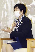 Tokyo Gov. Koike-IPC chief Parsons meeting