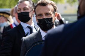 Emmanuel Macron Visits A Primary School - Melun