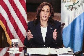 Vice President Harris holds a virtual bilateral meeting with Guatemalan President