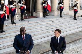 President Macron Meets President Of The Democratic Republic Of Congo - Paris