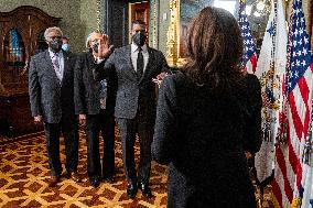 VP Harris Swears In Michael Regan As EPA Administrator - Washington