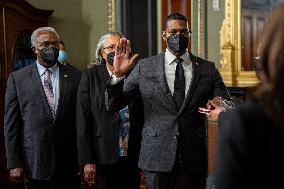 VP Harris Swears In Michael Regan As EPA Administrator - Washington