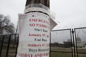 Heavy Security Around The Capitol - Washington