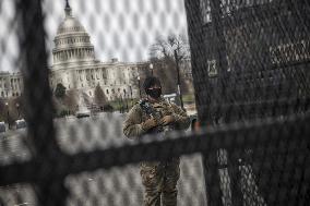 Heavy Security Around The Capitol - Washington