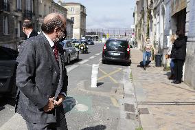 A Women Protests During Eric Dupond-Moretti Visit - Bordeaux