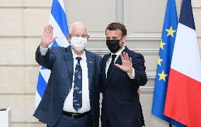President Macron Macron Meets President Rivlin - Paris