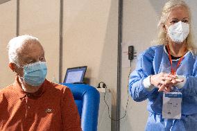 King Albert II And Queen Paola Get Vaccinated Against Covid - Brussels